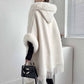 Women Tassel Warm Cardigan Cape Shawl Female Cloak Coat Fur Collar Thick Poncho