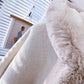 Women Thicken Wool Blend Faux Fur Patchwork Tassel Poncho Outwear Warm Cape Coat