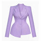 Women's 2 Pieces Blazer Trousers Set Lavender Pantsuit