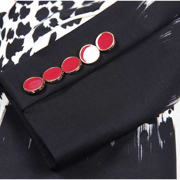 Women's Animal Print Blazer | Black Leopard Print Coat