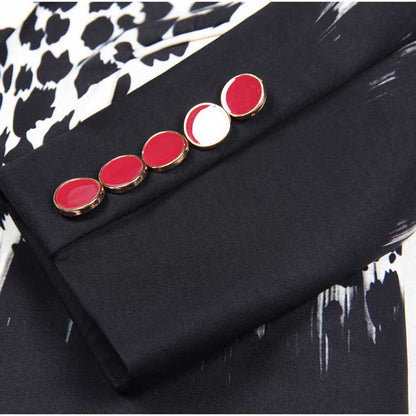 Women's Animal Print Blazer | Black Leopard Print Coat