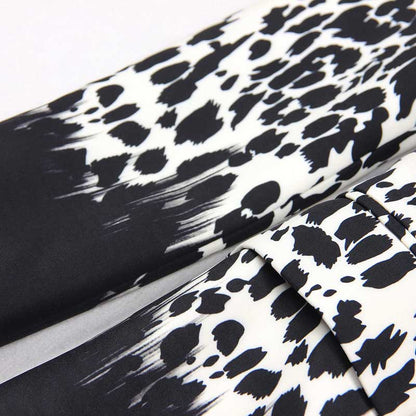 Women's Animal Print Blazer | Black Leopard Print Coat