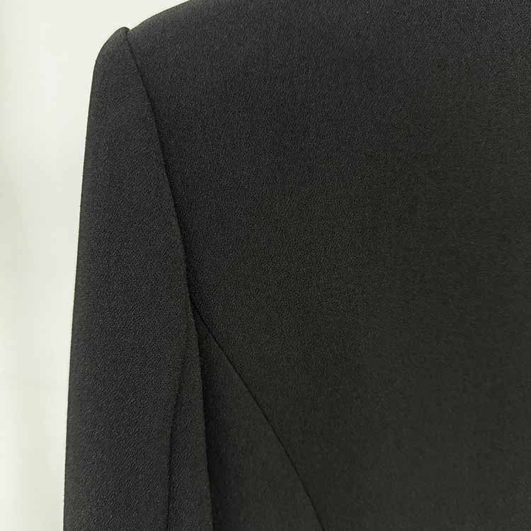 Women's Beaded Line Embellished One Button Pantsuit Black Formal Suit