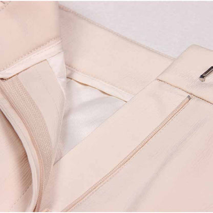 Women's Belted Blazer Suit Elegant Business Suit Formal Pantsuit