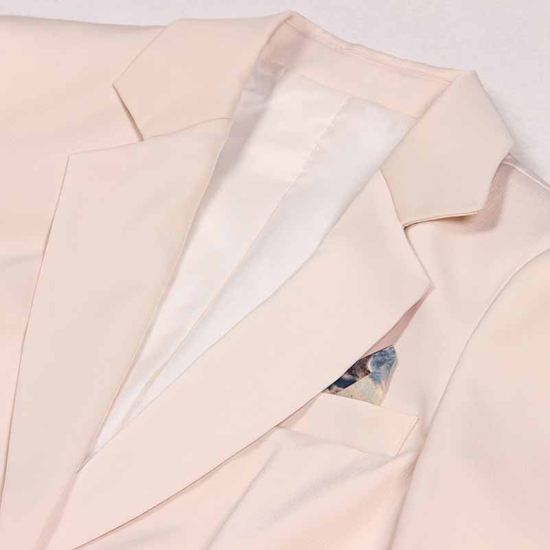 Women's Belted Blazer Suit Elegant Business Suit Formal Pantsuit