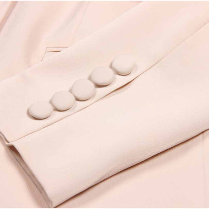 Women's Belted Blazer Suit Elegant Business Suit Formal Pantsuit