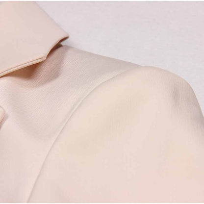 Women's Belted Blazer Suit Elegant Business Suit Formal Pantsuit