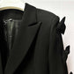 Women's Bows Sleeves Blazer V Neck Bowknot Jacket Coat