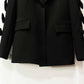 Women's Bows Sleeves Blazer V Neck Bowknot Jacket Coat