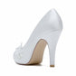 Women's Bridal Heel Peep Toe Pump Wedding Shoes Event Prom Sandals