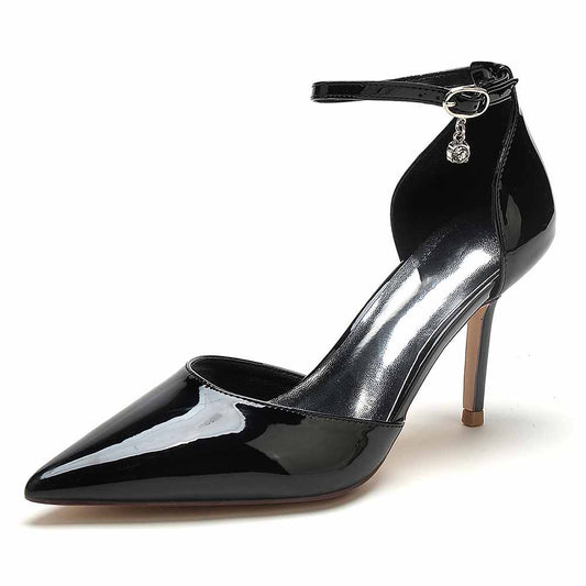 Women's Stilettos Ankle Strap Pointed Toe Heels Prom Dress Pumps