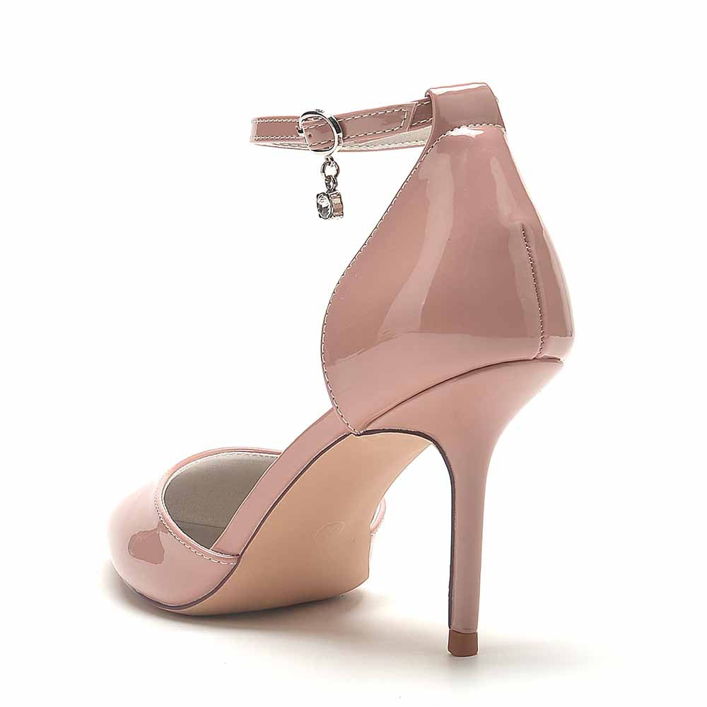 Women's Bridal Heels Low Heel Ankle Strap Stiletto Wedding Shoes