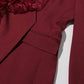 Women's Burgundy Blazer With Flounce Jacket