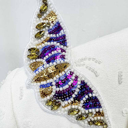 Women's Butterfly Beading Pantsuit 2 Two Piece Set Party Outfit Wedding Suit