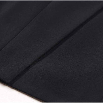 Women's Button-embellished Black Mini Blazer Dress