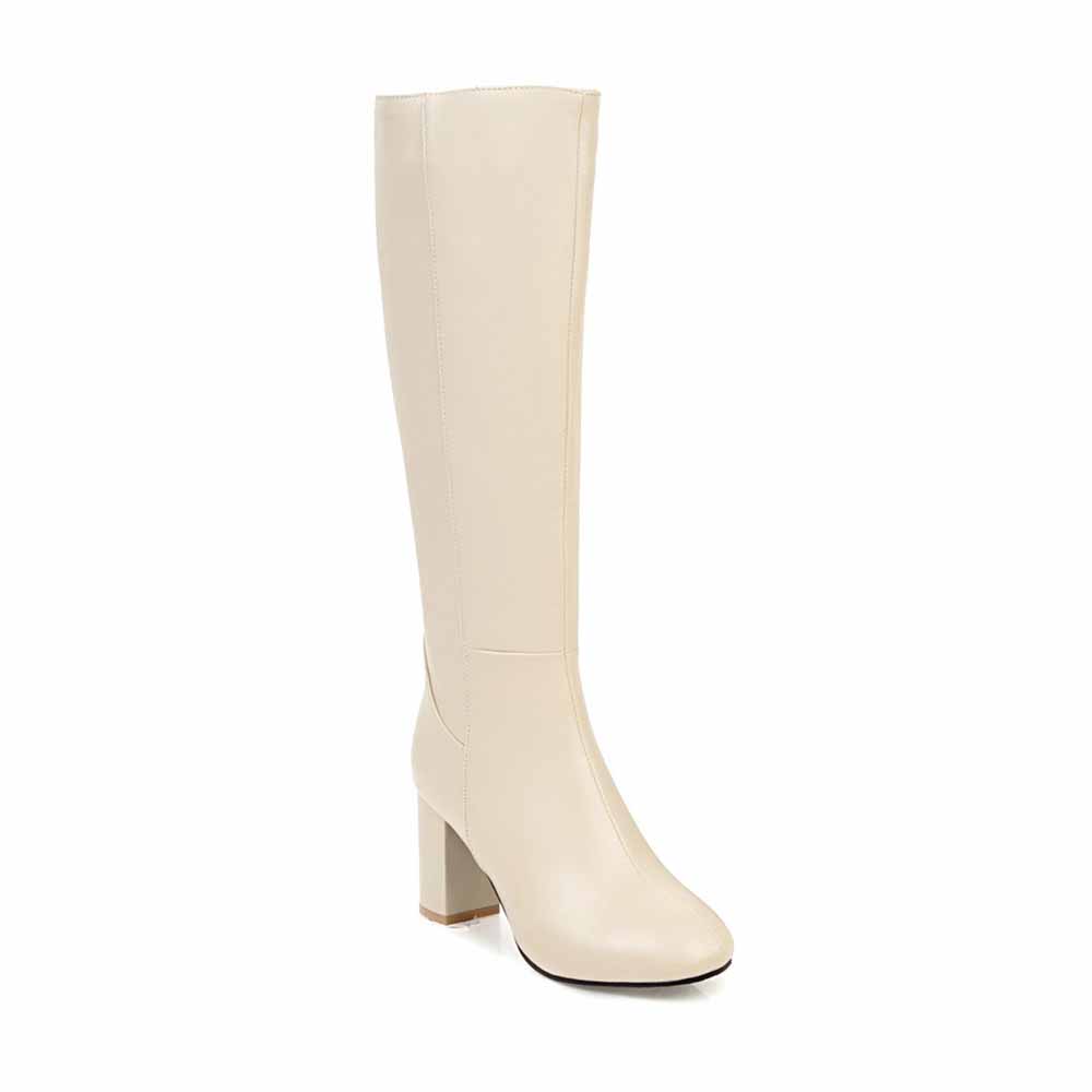 Women's Chunky Heel Knee High and Up Boots