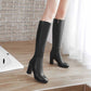 Women's Chunky Heel Knee High and Up Boots