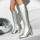 Women's Chunky Heel Knee High and Up Boots