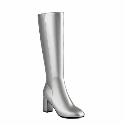 Women's Chunky Heel Knee High and Up Boots