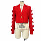 Women's Crop Top Bow Embellished Blazer