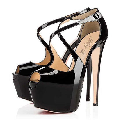 Women's Crossdresser Stiletto High Heel Platform Prom Shoes Handmade Stiletto