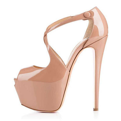 Women's Crossdresser Stiletto High Heel Platform Prom Shoes Handmade Stiletto
