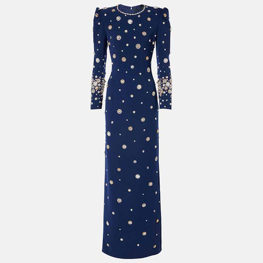 Women's Crystal Embellished Maxi Gown