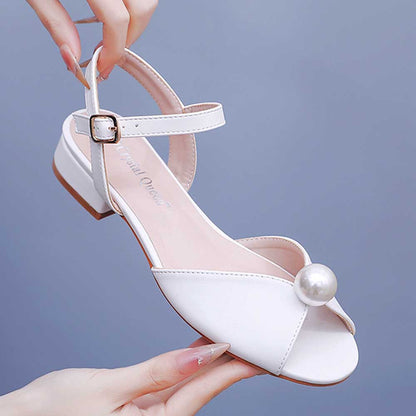 Women's Flat Wedding Shoes Peep Toe Bridal Shoes