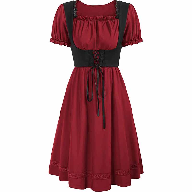 Women's Gothic Dress Victorian Era Ruffle Dress Cosplays Dress