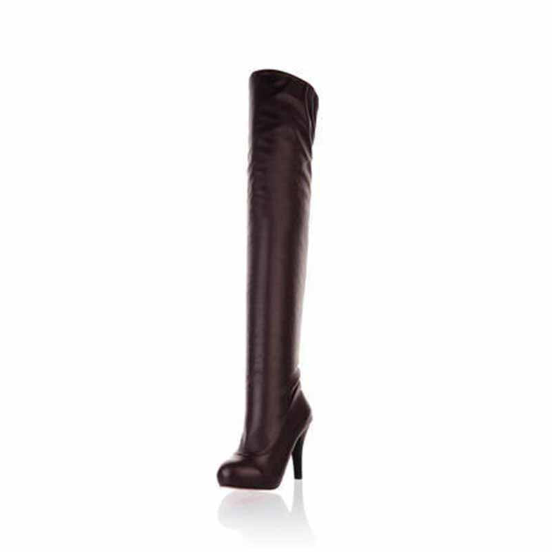 Women's Heeled Platform Over The Knee Thigh High Boots