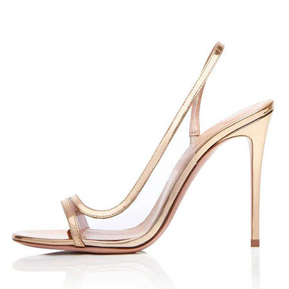 Women's High Heels Sandals Stilettos Back Strap Dress Shoes