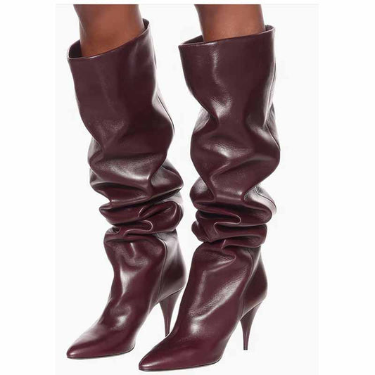 Women's Knee High Boots Stiletto High Heel Boots Plus Size