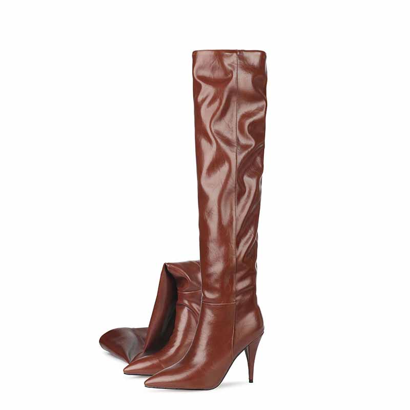 Women's Knee High Boots Stiletto High Heel Boots Plus Size