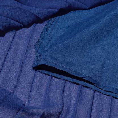 Women's Long Skirt Suit With Flower Embellished Long Sleeve Top and Midi Skirt