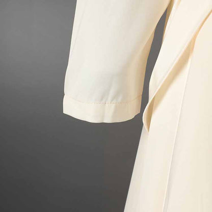 Women’s Long Sleeve Formal Dress – Stand-Up Collar, Hand Beaded Detail