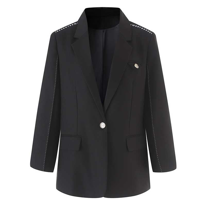 Women's Mid-Length Oversized Blazer | One Button Closure