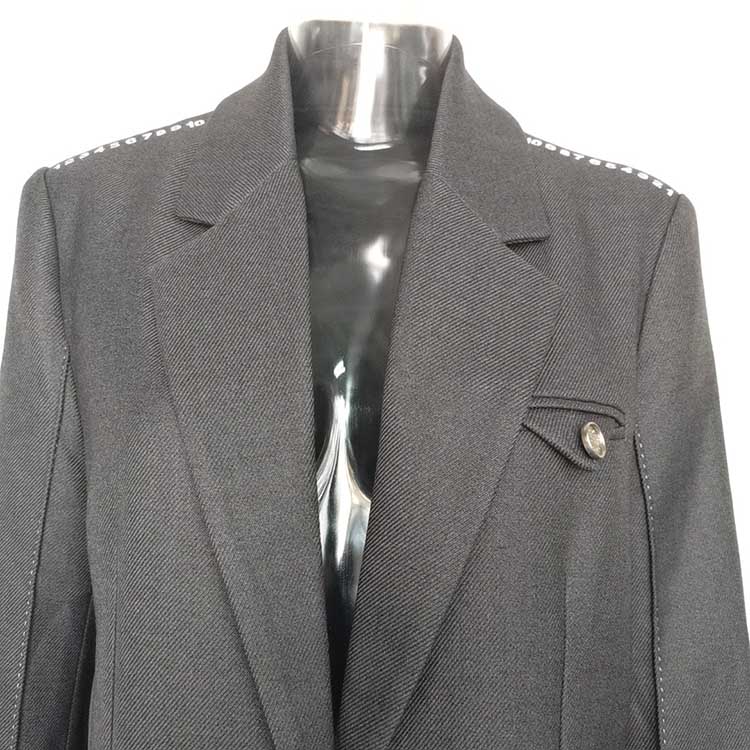 Women's Mid-Length Oversized Blazer | One Button Closure