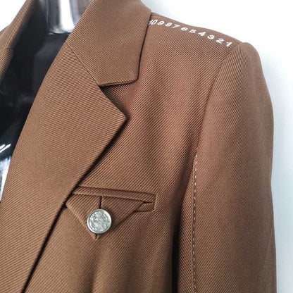 Women's Mid-Length Oversized Blazer | One Button Closure