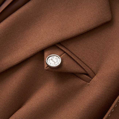 Women's Mid-Length Oversized Blazer | One Button Closure