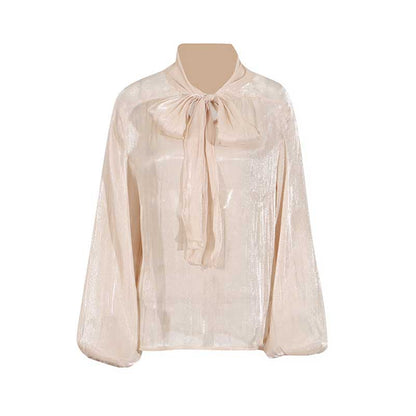 Women's Mini Skirt Suit Tulle Long Sleeve Bow Tie Skirt Set