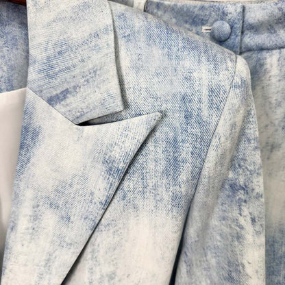 Women's Multicolor Color Pantsuit Two Pieces Outfit Flared Pants Suit