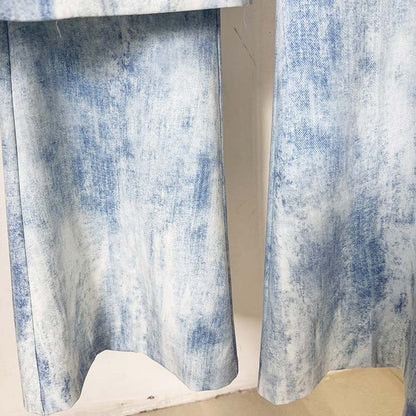 Women's Multicolor Color Pantsuit Two Pieces Outfit Flared Pants Suit