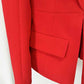 Women's Off Shoulder V-Neck Blazer in Red