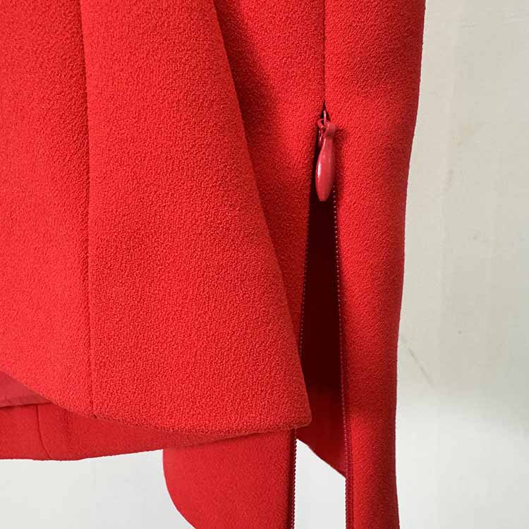 Women's Off Shoulder V-Neck Blazer in Red