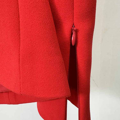 Women's Off Shoulder V-Neck Blazer in Red