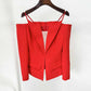 Women's Off Shoulder V-Neck Blazer in Red