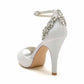 Women's Open-Toe Event Shoes Glitter Heeled Bridal Pumps