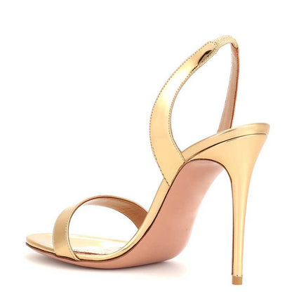 Women's Open Toe High Heel Sandals Ankle Slip-On Pumps Shoes