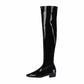 Women's Over The Knee Boots Low Chunky Heel Stretch Riding Thigh High Boots