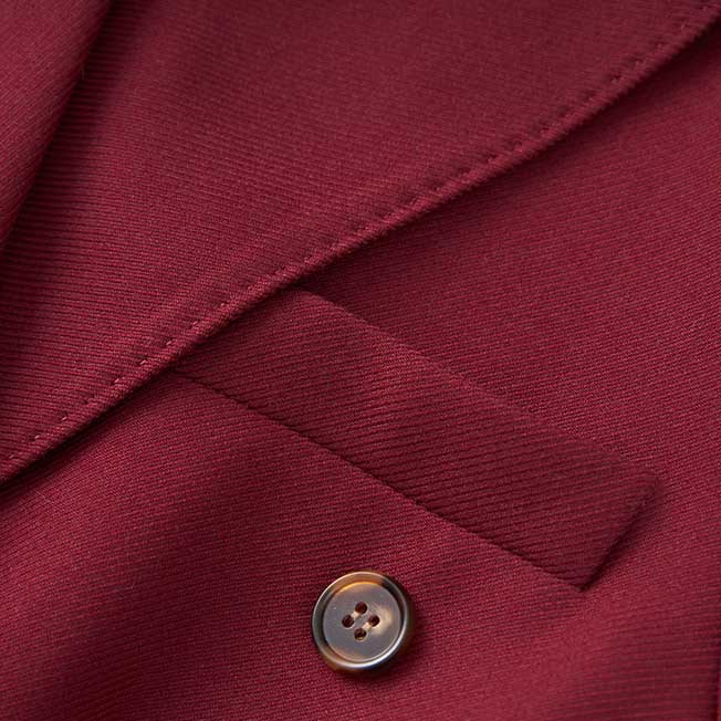 Spring/Autumn Wine Red Blazer Coat for Women | Mid-Length Style